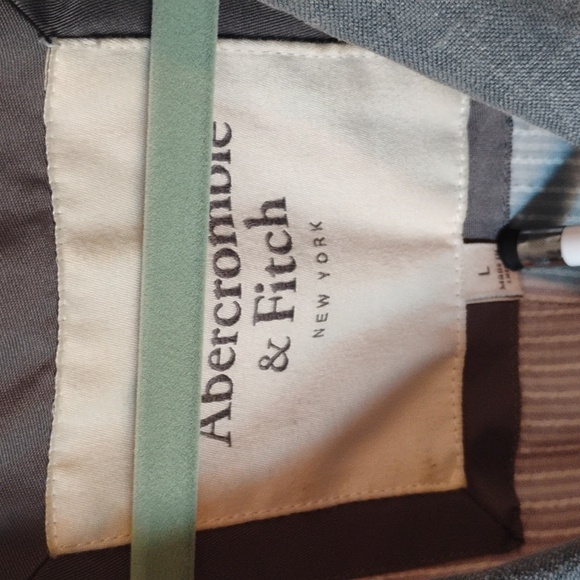 Abercrombie & Fitch Y2K Blue Denim/Cotton Blazer Size Large - Picture 2 of 7